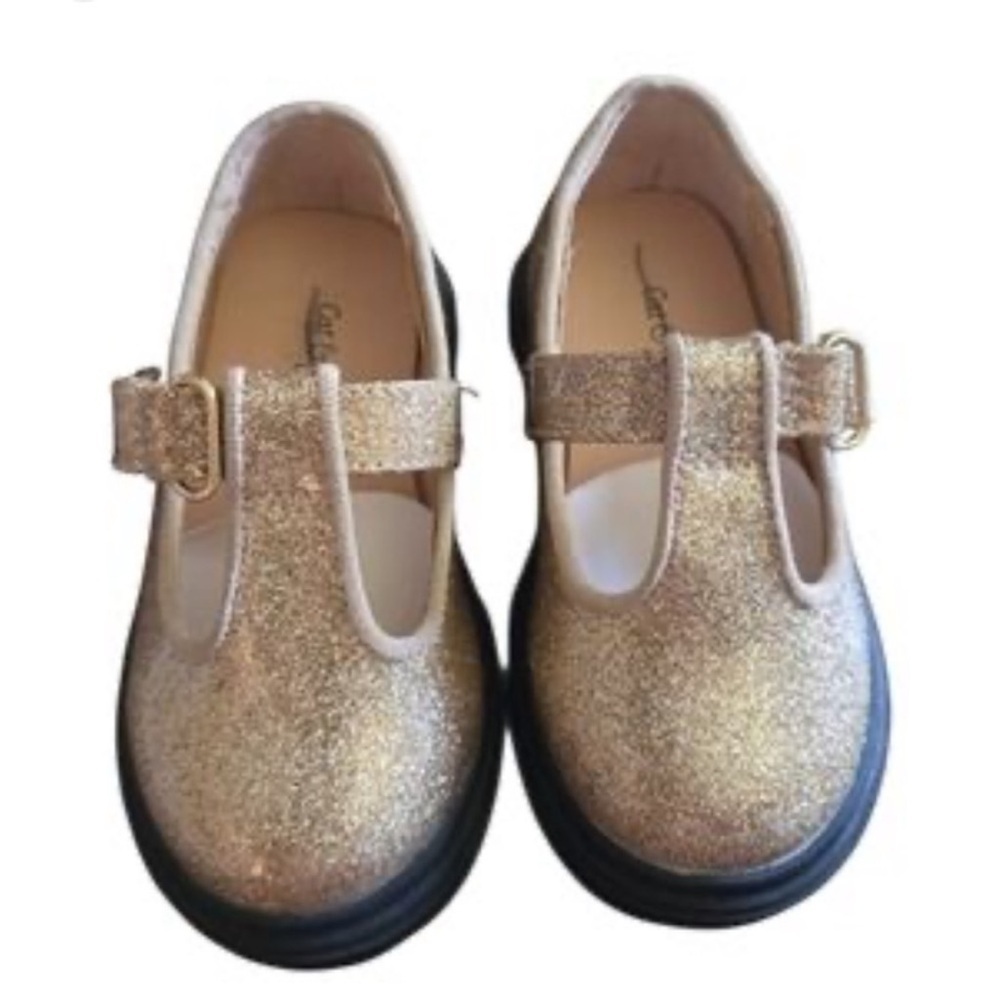 Cat & Jack Gold Glitter Dress Shoes - Picture 3 of 4